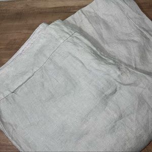 Eileen Fisher Women's Gray Wide Leg Flat Front Pants Sz 18W Linen